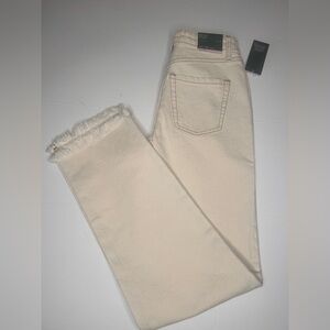 Women's High Rise Straight Cream Jeans, Sz.00, Wild Fable, 32” inseam